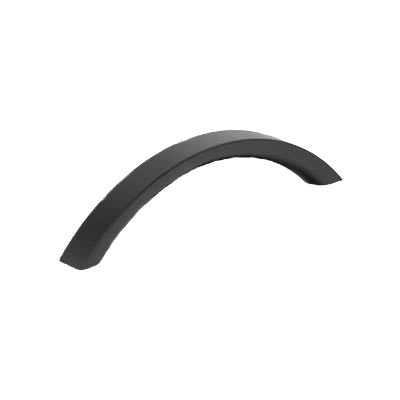 Matte black curved cabinet pull with 5-1/16 inch spacing for hardware and furniture accessories under $50 collection