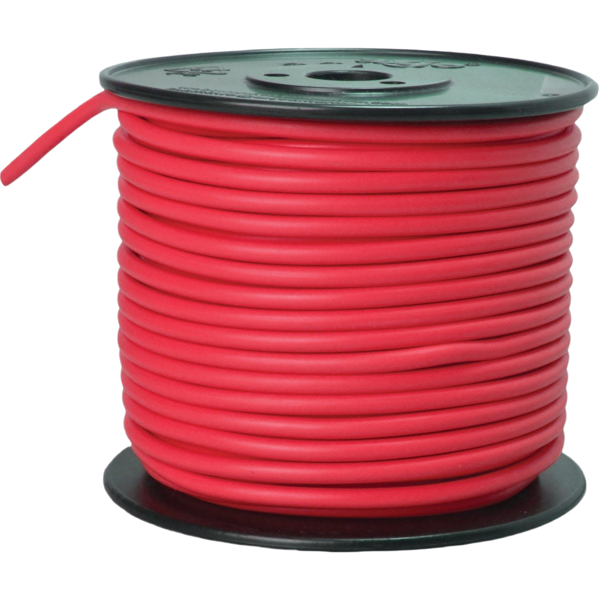 Spool of red 10-gauge PVC-coated electrical wire for home improvement and electrical wiring projects