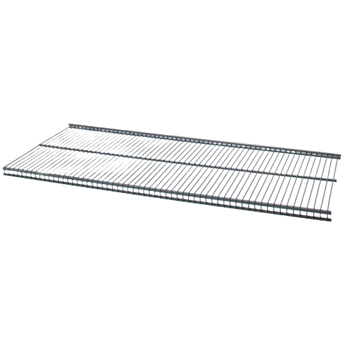 Granite gray ventilated metal shelf for garage and dorm storage solutions under $50 home improvement tools