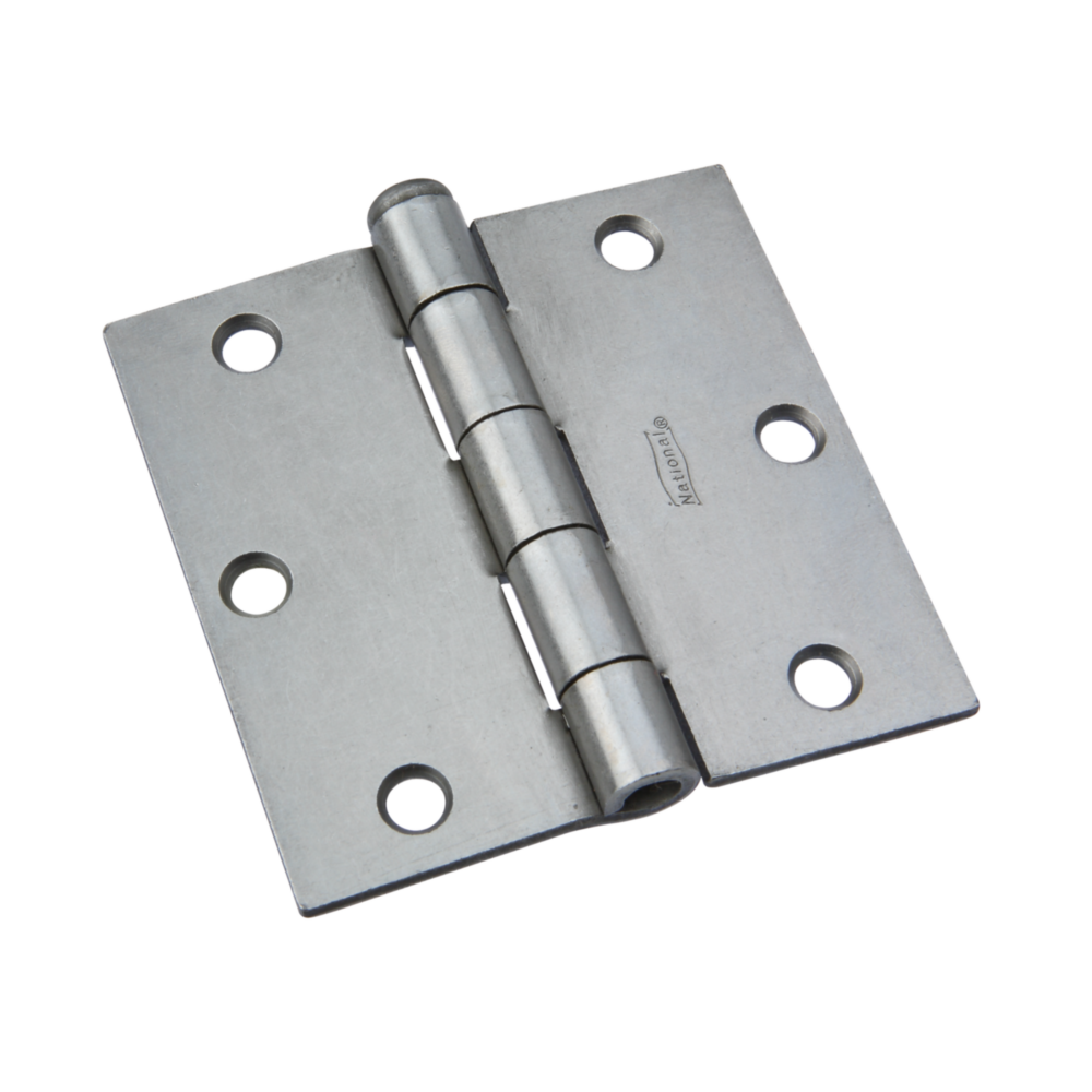 Steel broad hinge with removable pin and six mounting holes for door hardware in home improvement projects under $50