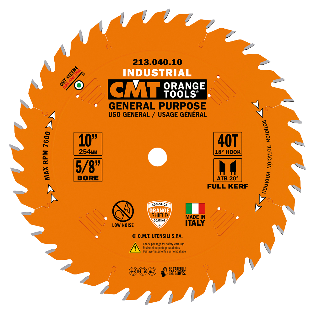 CMT Orange Tools 10”40T General Purpose Saw Blade