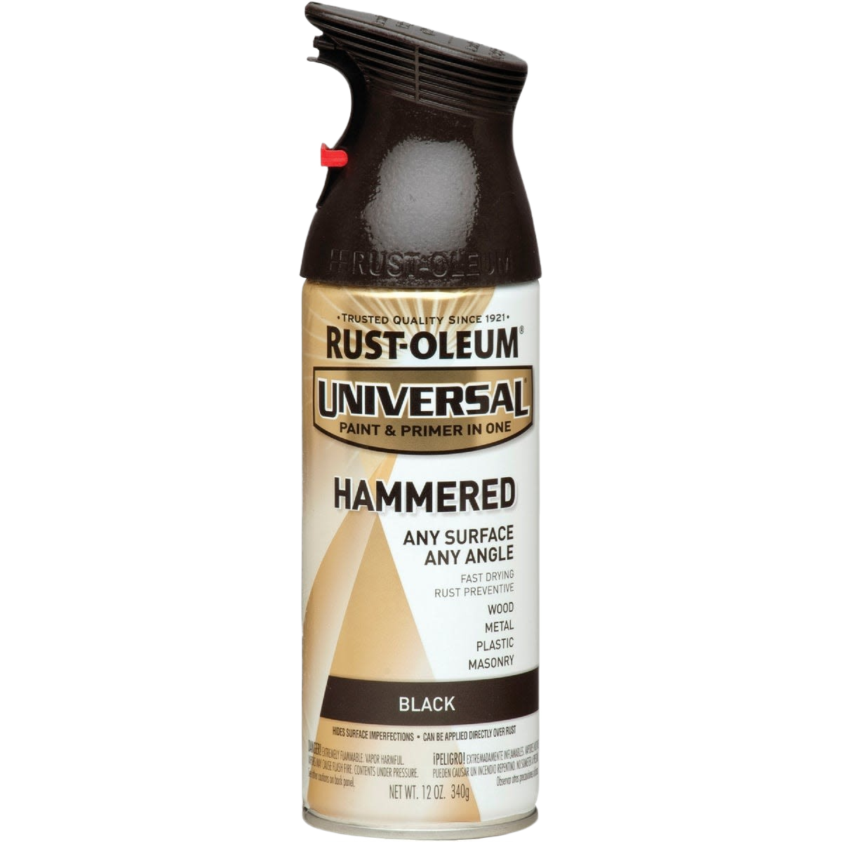 Rust-Oleum hammered gloss black spray paint canister for home improvement in Rust Oleum and Paint & Supplies collections