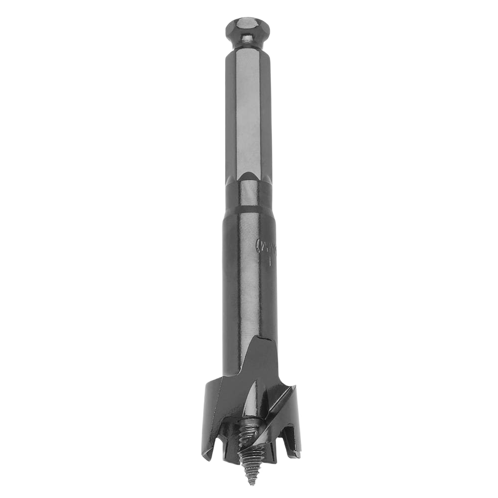 Heavy-duty steel selfeed drill bit for wood, designed for fast large hole drilling in power tool accessories and home improvement