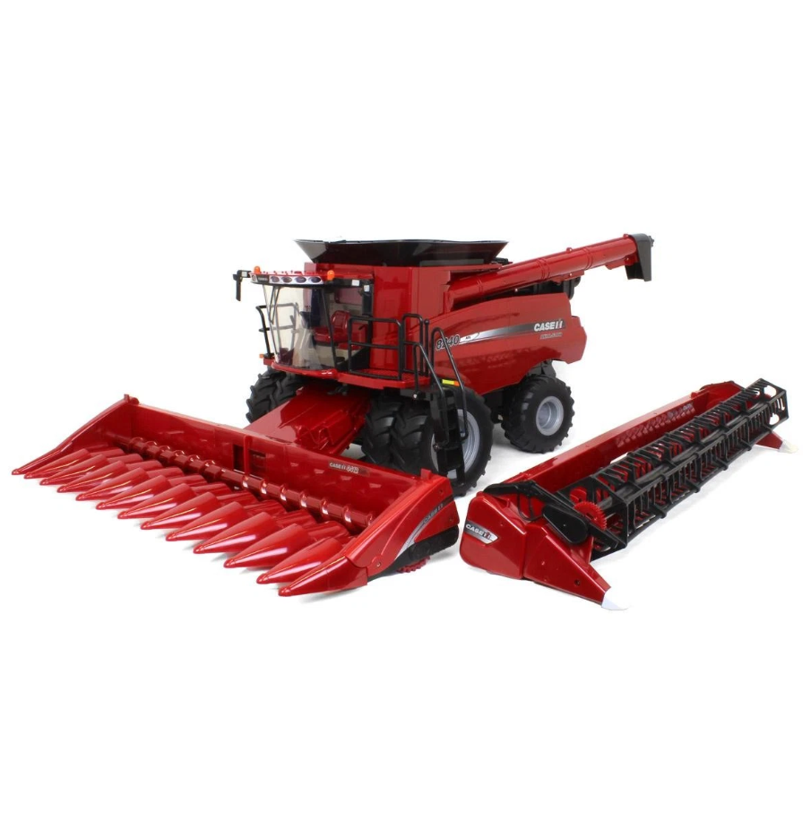 TOMY ERTL Big Farm Case IH Axial-Flow 8240 1/16 Combine with Grain Head and Corn Head