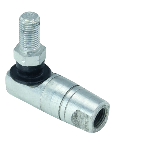 Right side metal ball joint with threaded bolt and swivel design for machinery repair and maintenance tasks