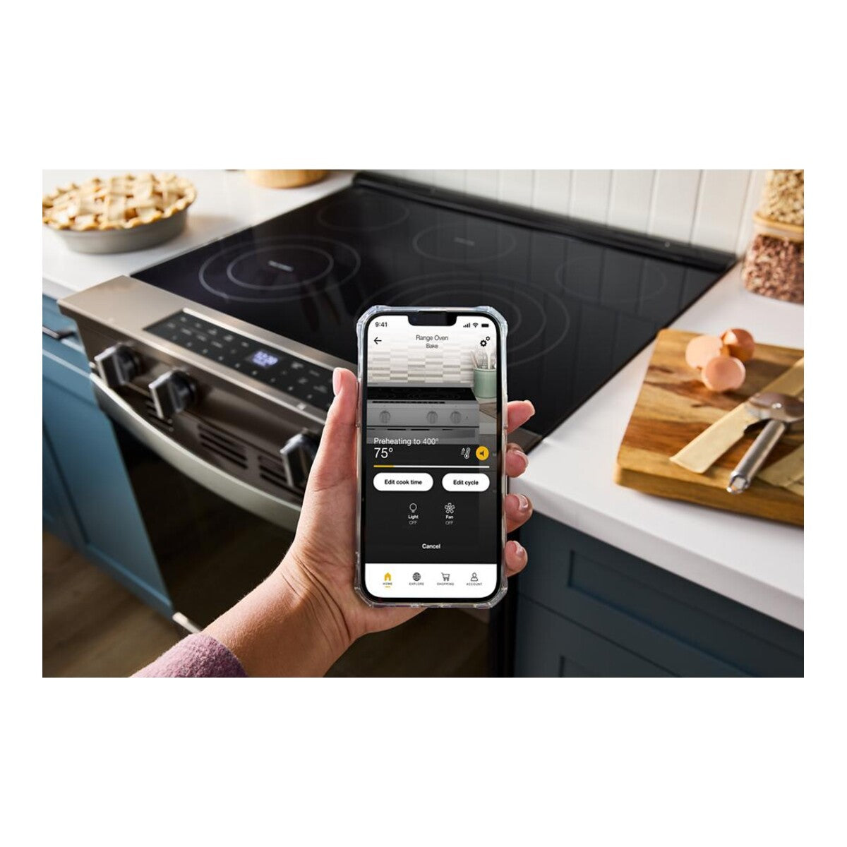30-inch Smart Slide in Electric Range with Advanced Air Cooking Technology and WipeClean™ Coating