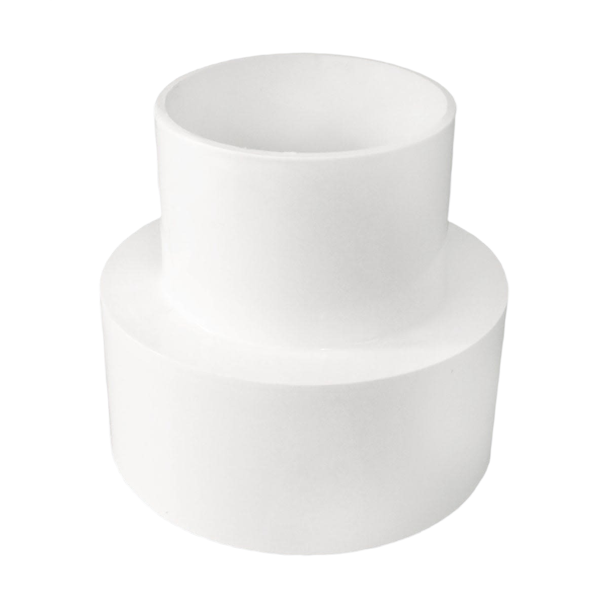 White PVC pipe coupling adapter for sewer and drain systems in plumbing and pipes & fittings collection