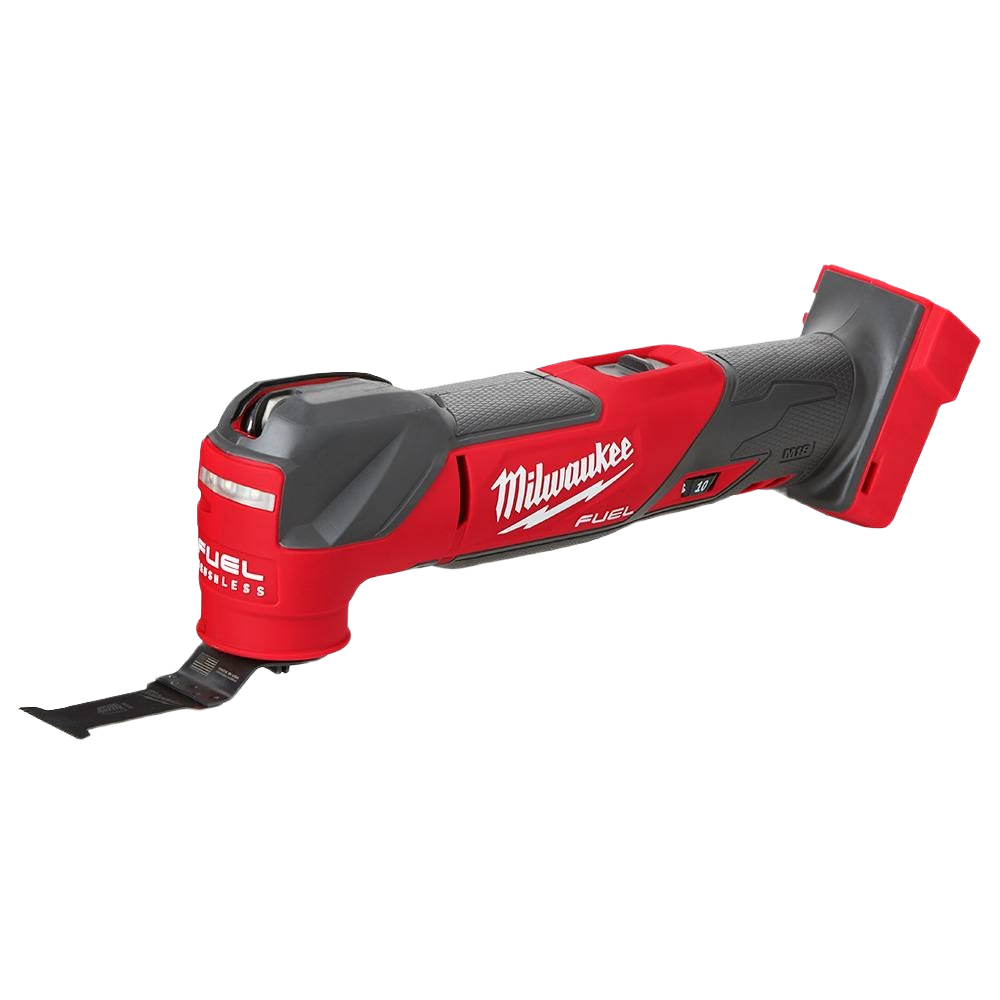Red and black Milwaukee cordless M18 FUEL oscillating multi-tool for efficient home improvement tasks