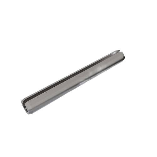 Metal spring pin with a smooth surface used for securing components in tools and home improvement projects