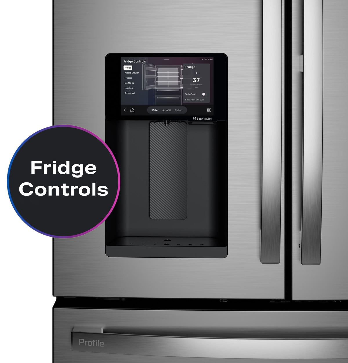 GE Profile™ ENERGY STAR® 27.9 Cu. Ft. Smart 4-Door French-Door Refrigerator with Kitchen Assistant™