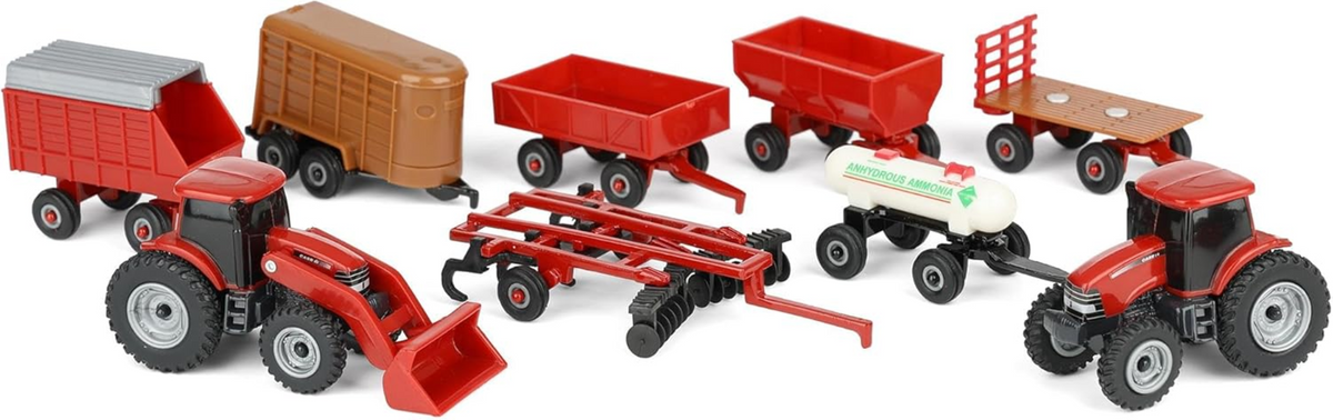 TOMY Case IH 1/64 Farm Toy Playset, 20PC