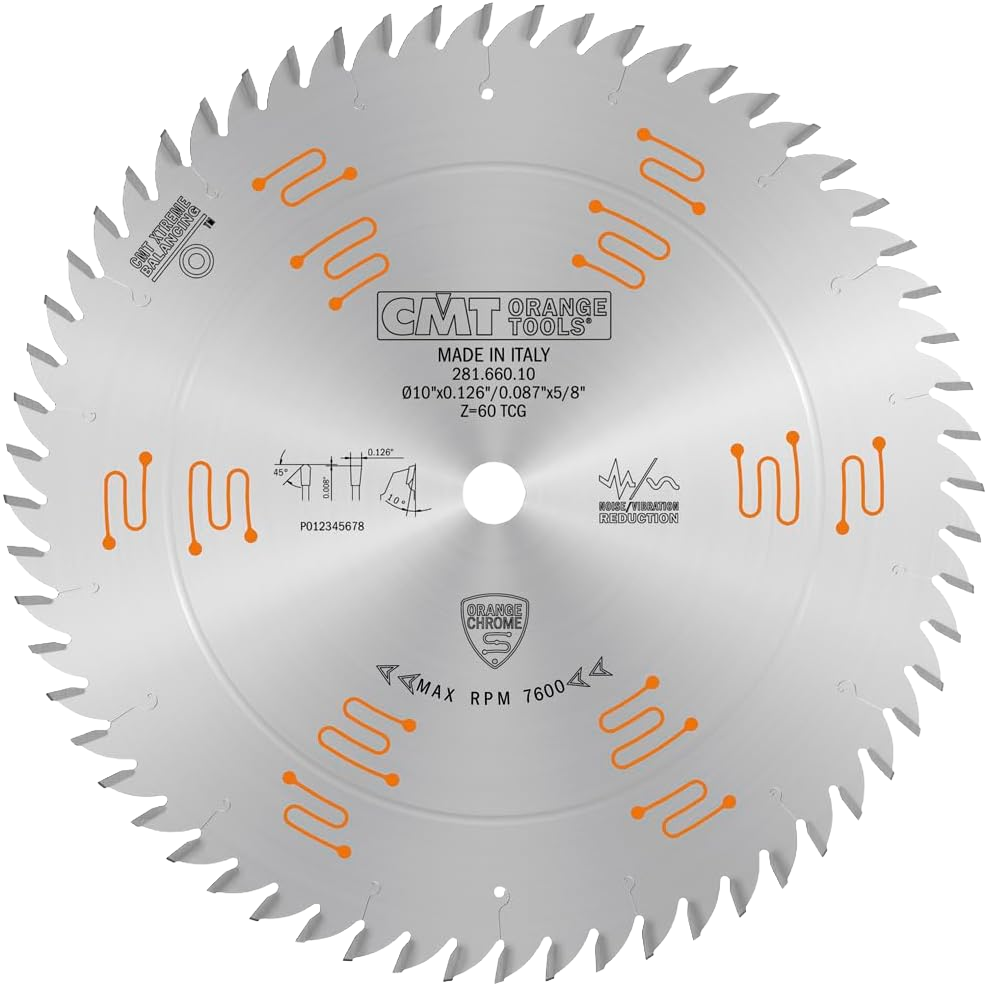CMT Orange Tools 10" 60T Fine Finish Saw Blade