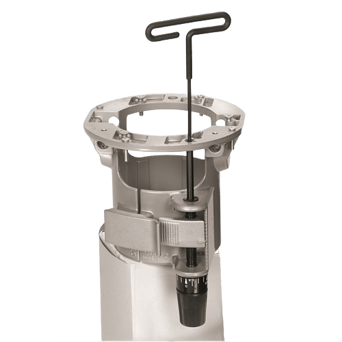 Adjustable router table base component with height adjustment tool for woodworking tool accessories and home improvement projects