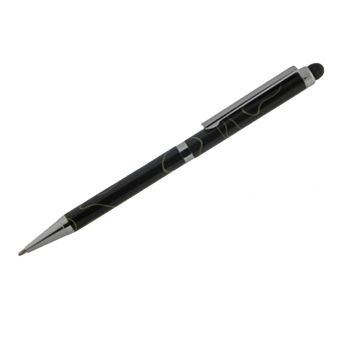 Chrome slimline stylus pen with black and chrome finish, ideal for woodworking tool accessories and home improvement tasks