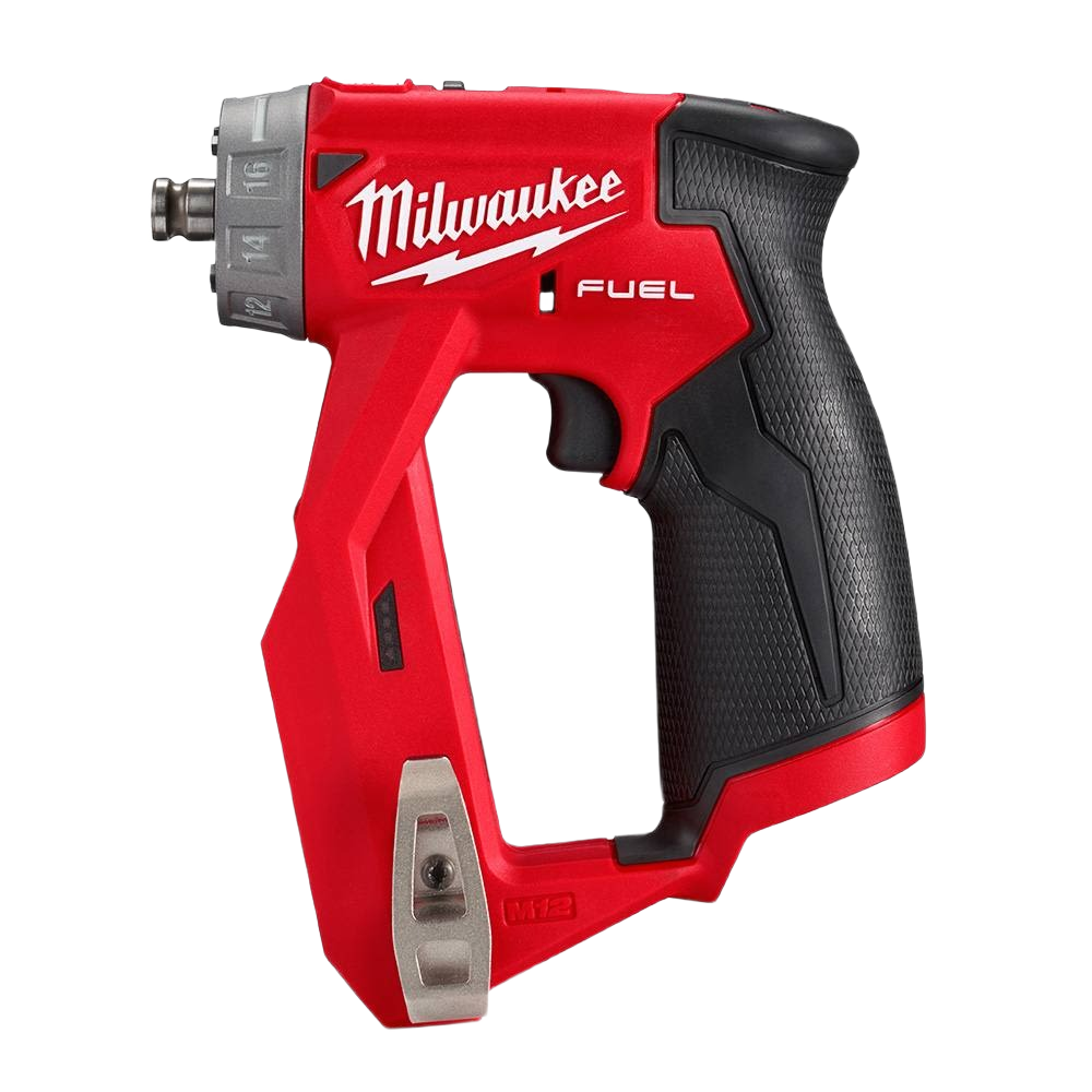 Compact red and black cordless installation drill/driver with ergonomic grip designed for professional home improvement tasks