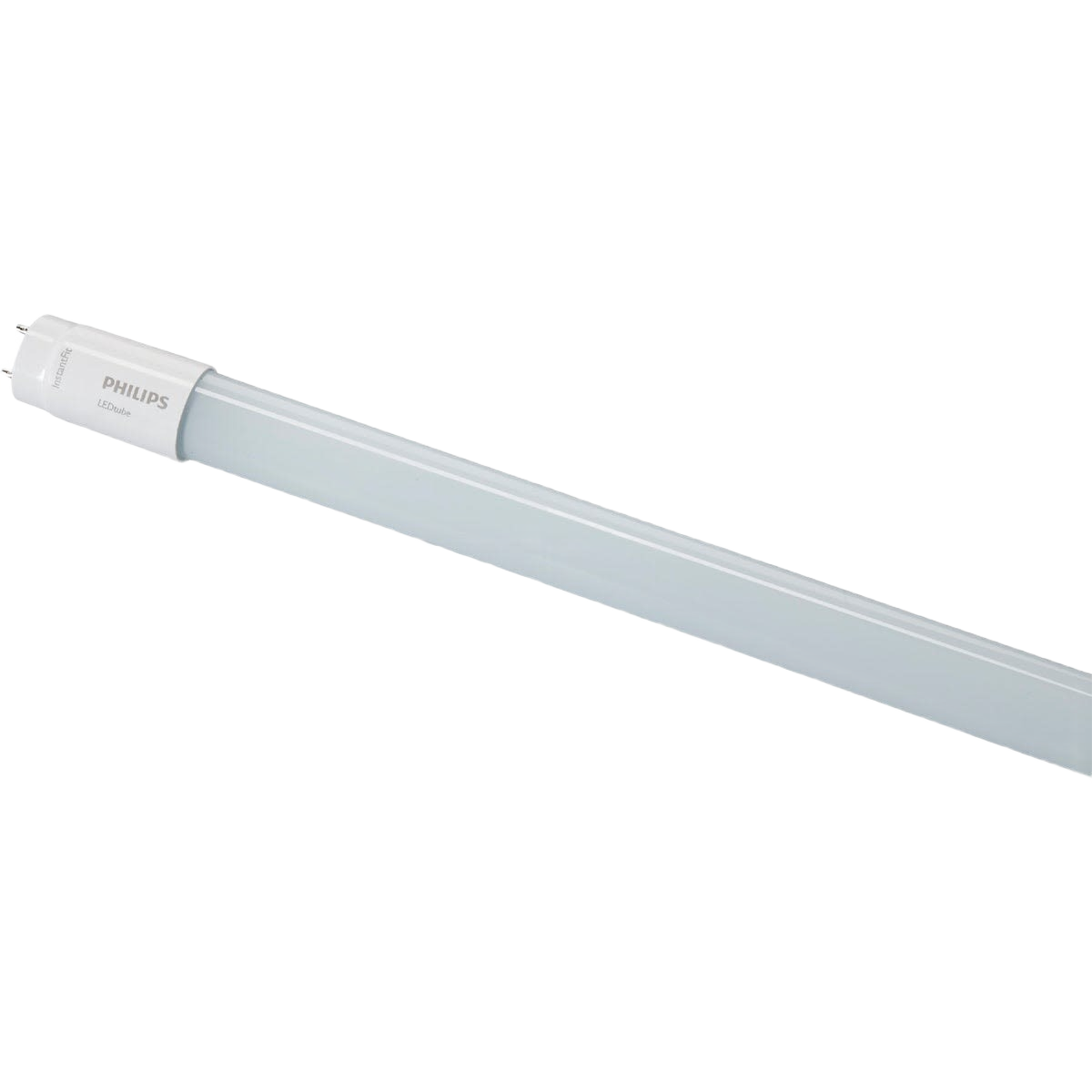 Philips LED tube light with bi-pin connectors designed for energy-efficient lighting and home improvement projects