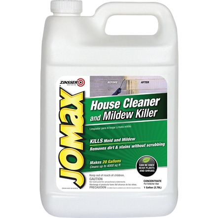 One gallon container of concentrated house cleaner and mildew killer for home improvement use