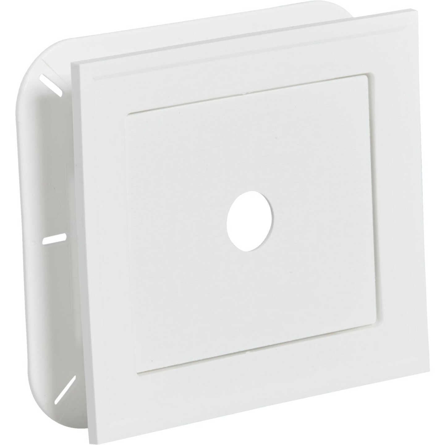 White universal mount block with centered hole for electrical and outdoor lighting installations under $50