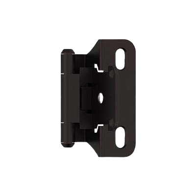 Partial wrap oil-rubbed bronze cabinet hinge for furniture hardware and home improvement projects