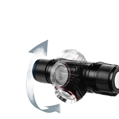 Black rechargeable headlamp with adjustable pivoting LED lights for versatile hands-free use in tools and home improvement tasks