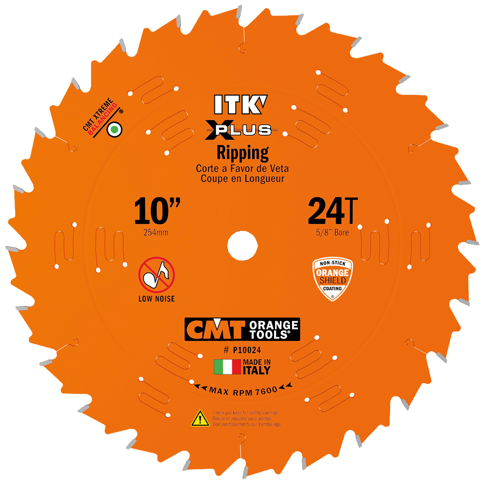 CMT Orange Tools 10" 24T Itk-Xplus® Ripping Saw Blade