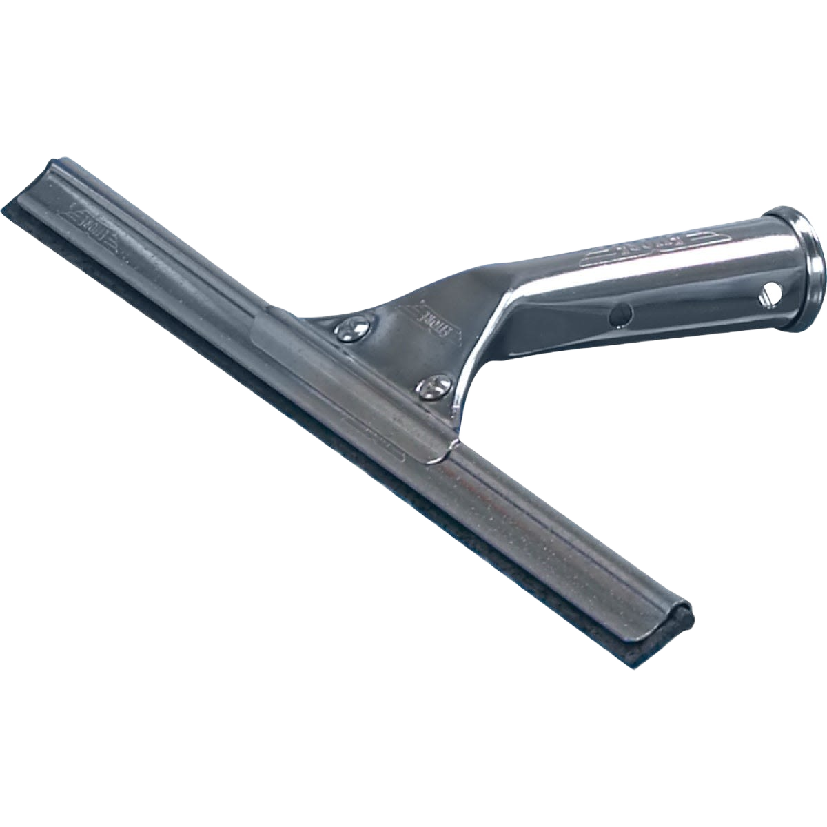 Stainless steel window squeegee with replaceable rubber blade for streak-free cleaning in home improvement tools collection