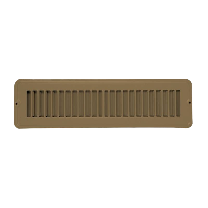 Brown steel toe space grille vent with vertical slats for ventilation in plumbing and home improvement under $50 collection