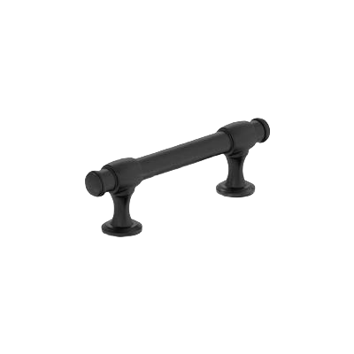 Matte black 3-inch center-to-center cabinet pull for furniture and hardware in home improvement collections