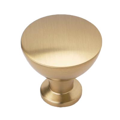 Smooth champagne bronze cabinet knob with rounded top for classic furniture and hardware upgrades under $50.