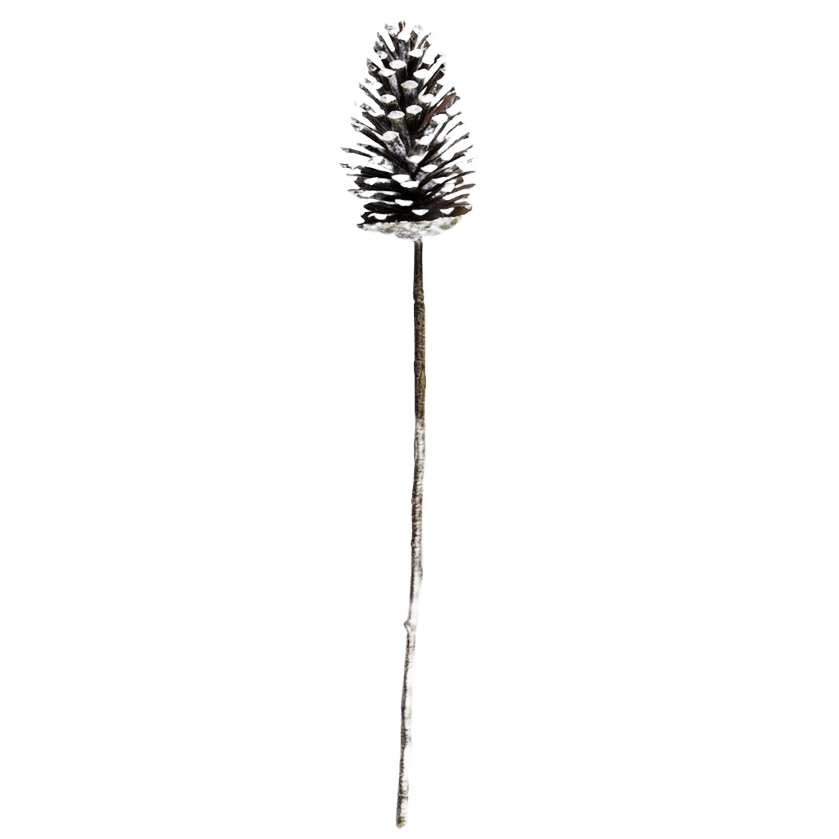 Decorative pinecone stem with frosted tips for Christmas ornaments and seasonal home decor under $50 collections