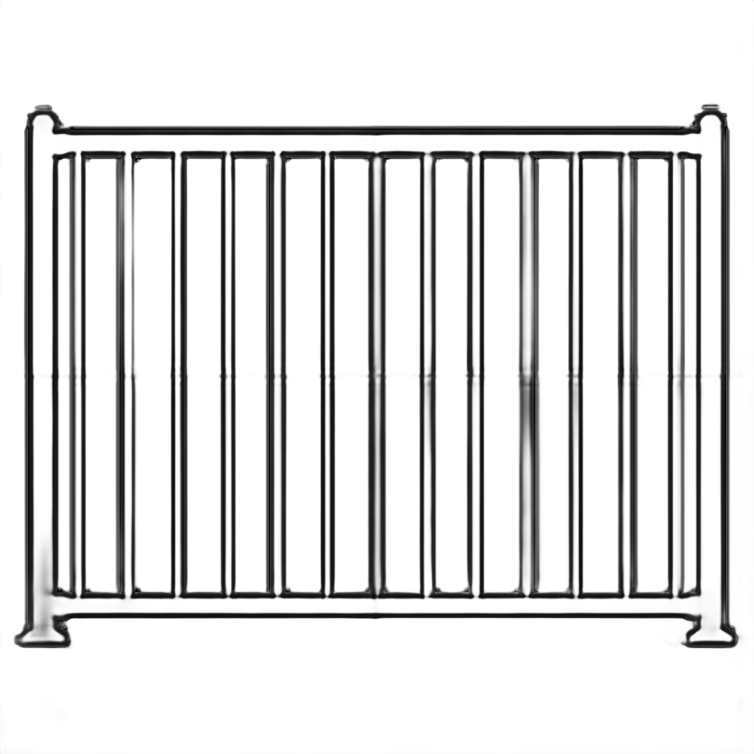 Westbury Tuscany 8 ft. Black C10 Square Railing for Stairs
