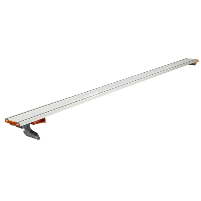 50-inch clamp edge guide with aluminum rail and black quick-release clamp for saw accessories and tool use