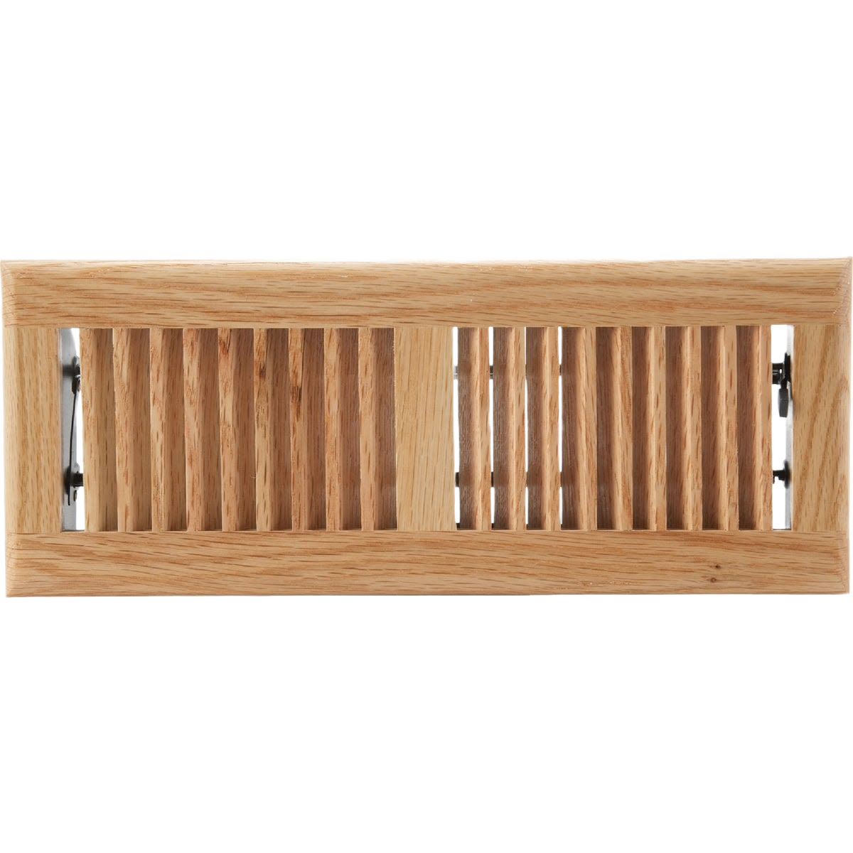 Light oak floor register with adjustable diffuser slats for airflow control in home improvement projects
