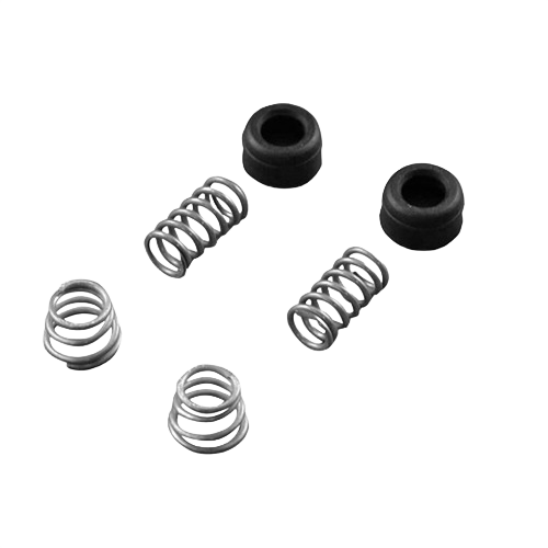 Set of four replacement seats and springs with metal coils and black rubber for Delta and Peerless faucets maintenance