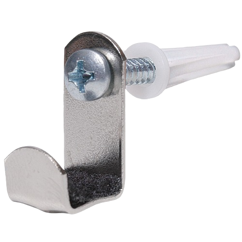Small metal mirror holder clip with mounting screw and anchor for hardware and home improvement projects under $50 collection