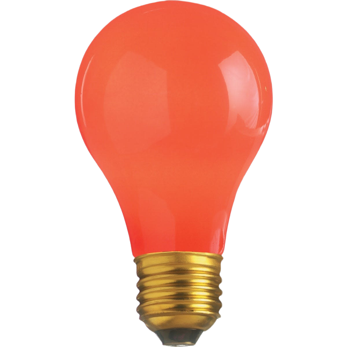 Red A19 25 watt light bulb with brass screw base for Lighting & Ceiling Fans and Electrical collections under $50