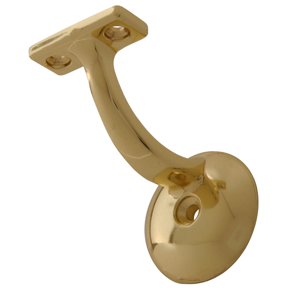 Hardware Essentials Ornamental Handrail Bracket Brass (Poly-bag)