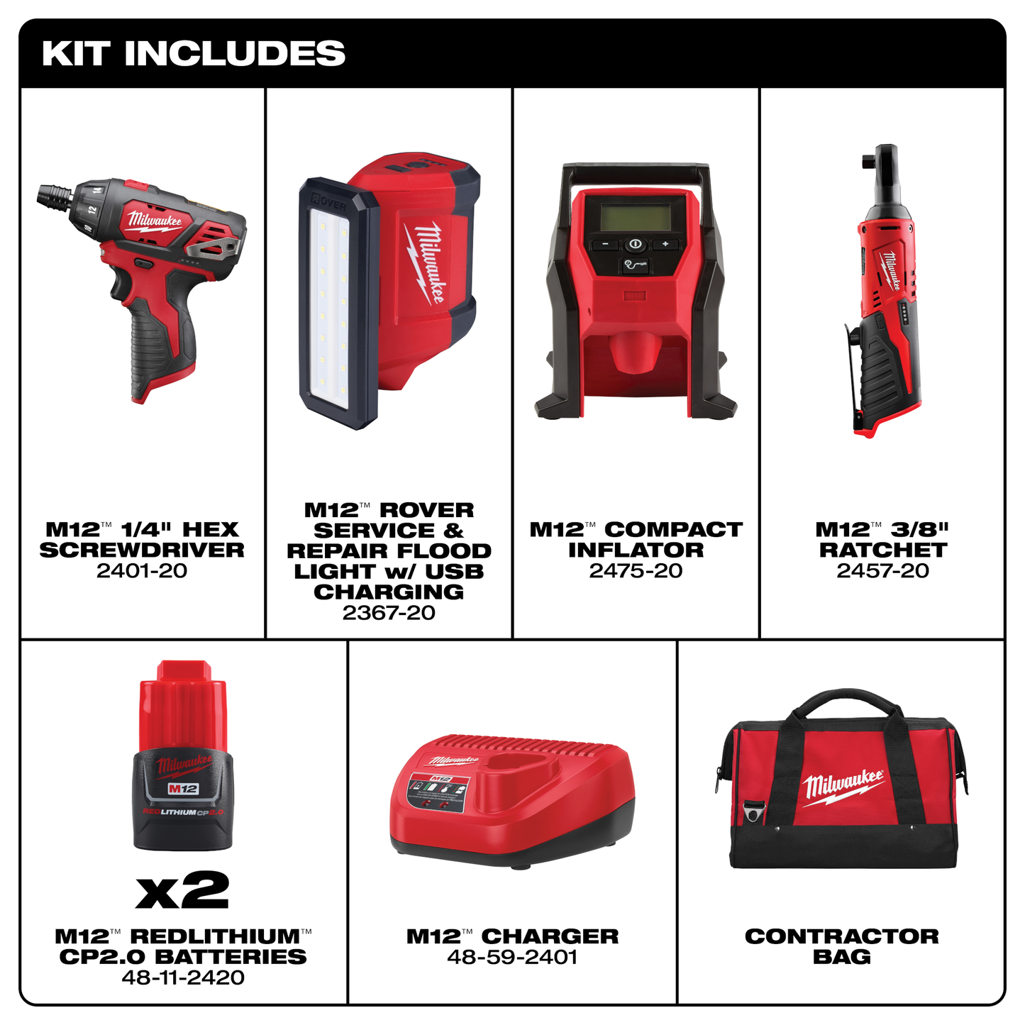 Milwaukee M12™ 4 Tool Combo Kit