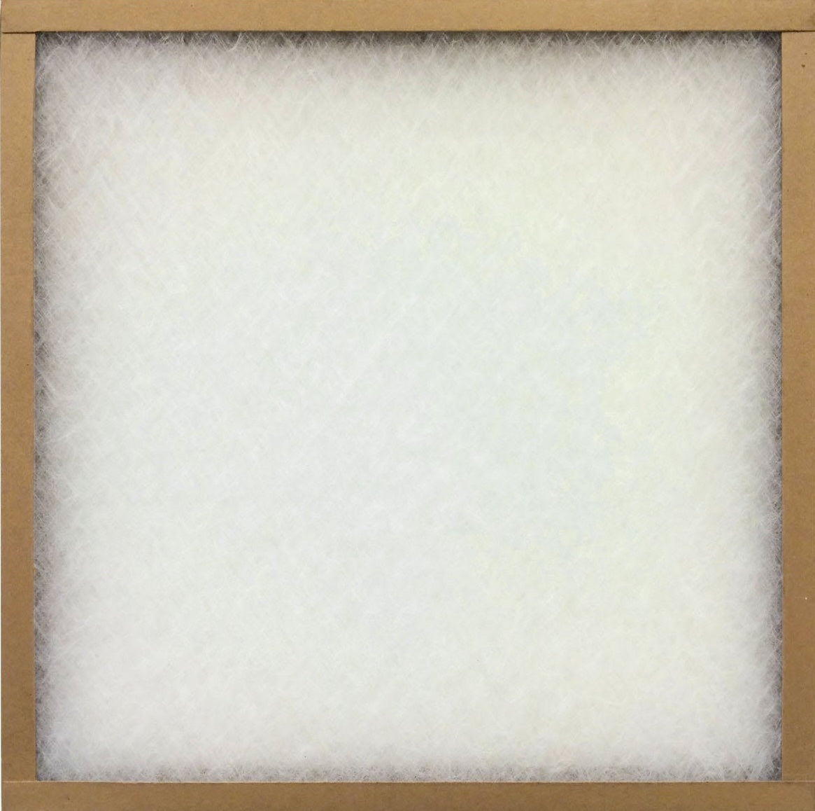 White furnace air filter with spun glass media in cardboard frame for heating and cooling air management under $50 collections