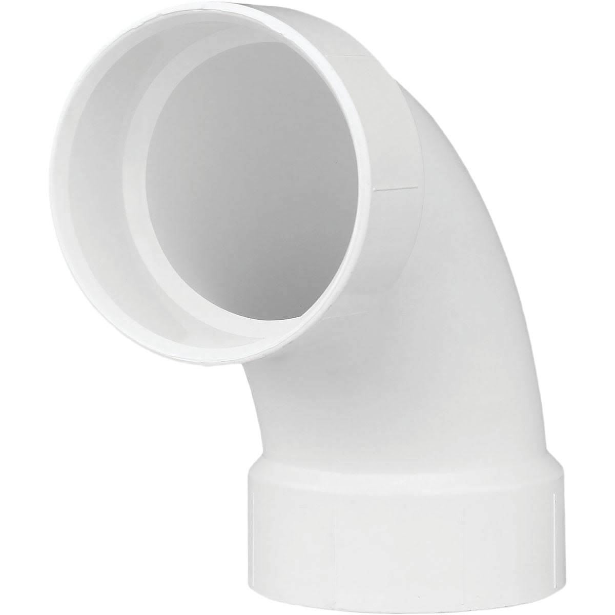 White PVC 90-degree long sweep elbow pipe fitting for plumbing in pipes & fittings and under $50 collections