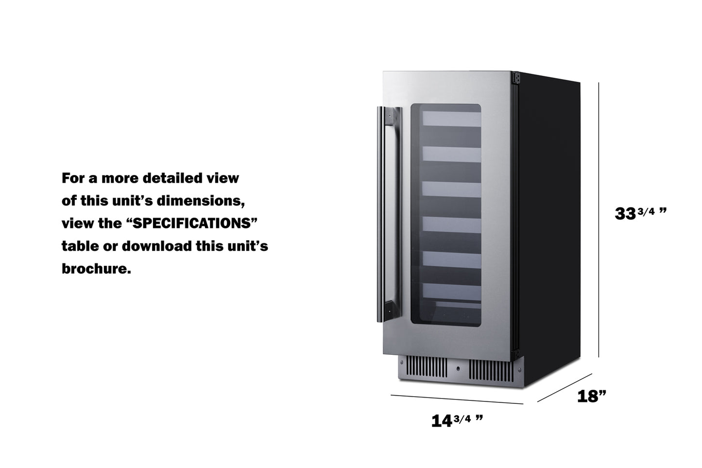 15" Wide Built-In Wine Cellar