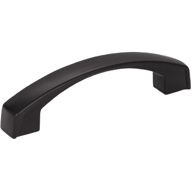 Matte black cabinet pull with 96mm hole spacing for furniture hardware in home improvement and under $50 collections