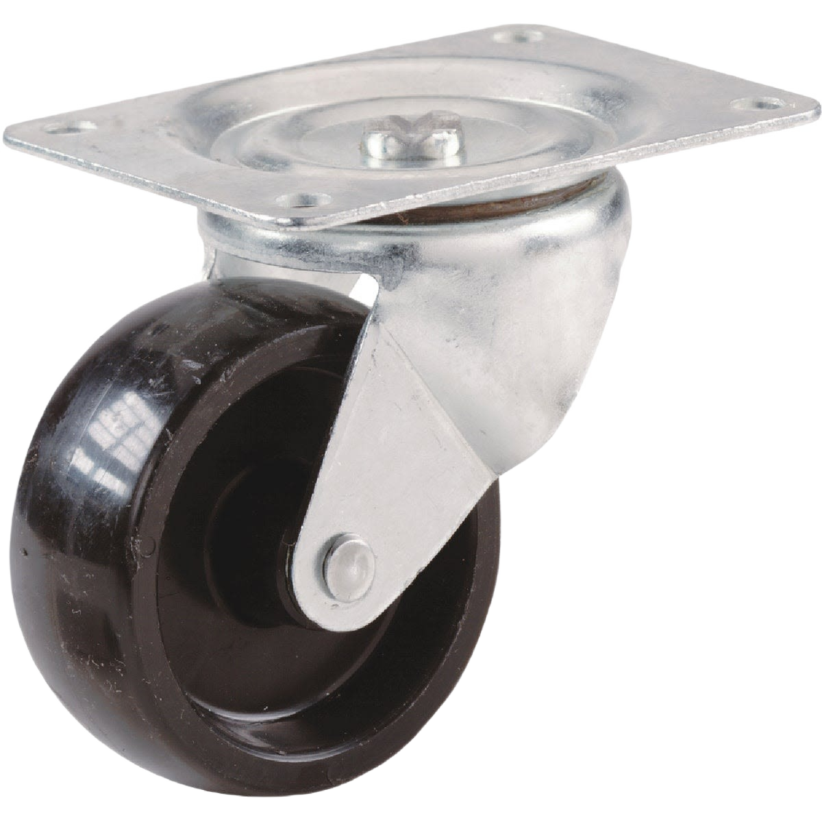 2 inch black polypropylene swivel caster with metal plate mount for furniture and cabinet hardware projects under $50