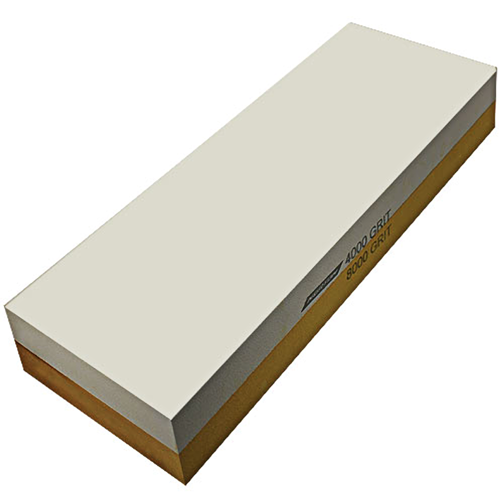 Combination sharpening stone with dual grit levels designed for woodworking tool accessories and home improvement tasks
