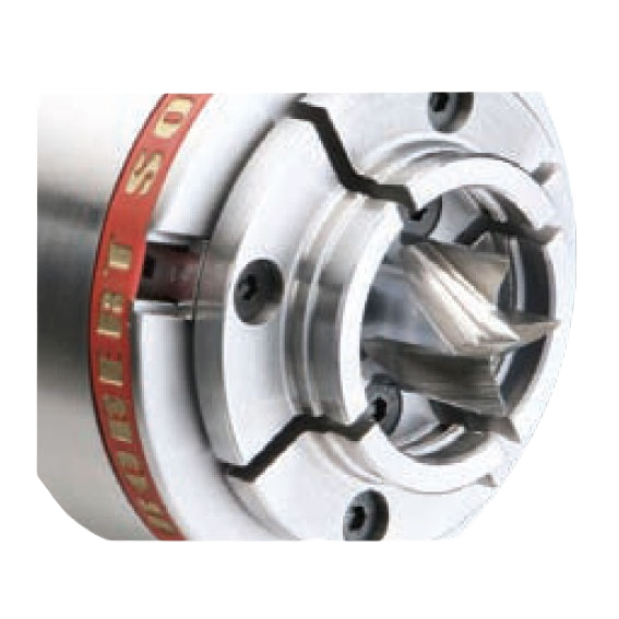 Close-up of a precision metal chuck drive center with sharp pointed tip for tools and home improvement projects