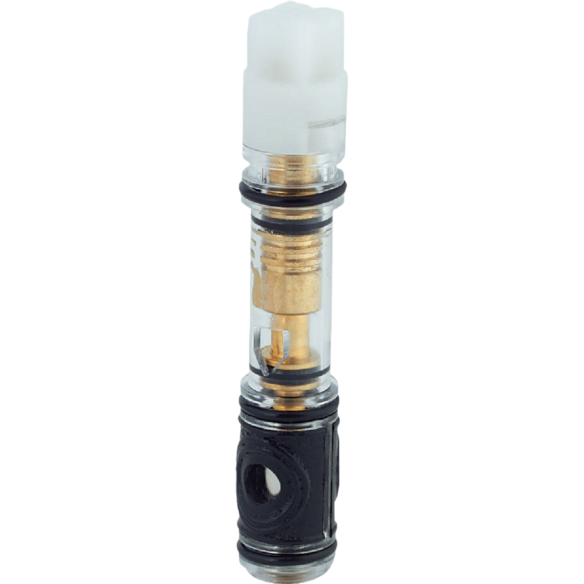 Replacement cartridge component for Moen single-handle faucets in plumbing repair and home improvement collections