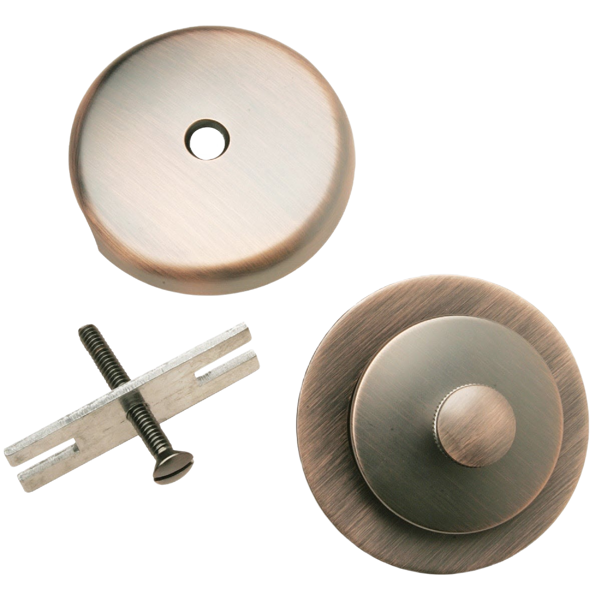 Venetian bronze roller ball bath drain trim kit with 1-hole faceplate for plumbing repair and home improvement.