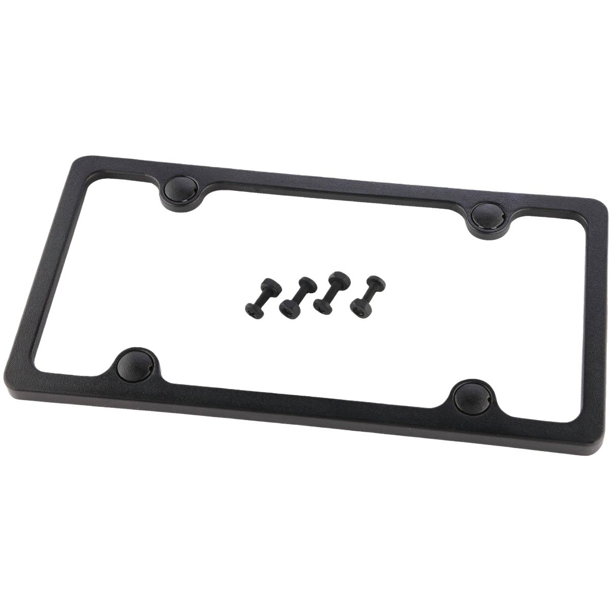 Durable black plastic license plate frame with mounting screws for automotive and car accessories under $50 collection