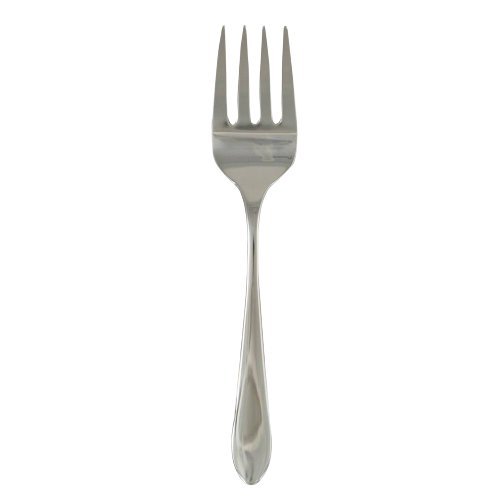 Polished stainless steel meat fork with pointed tines for tableware, kitchenware, and flatware collections under $50