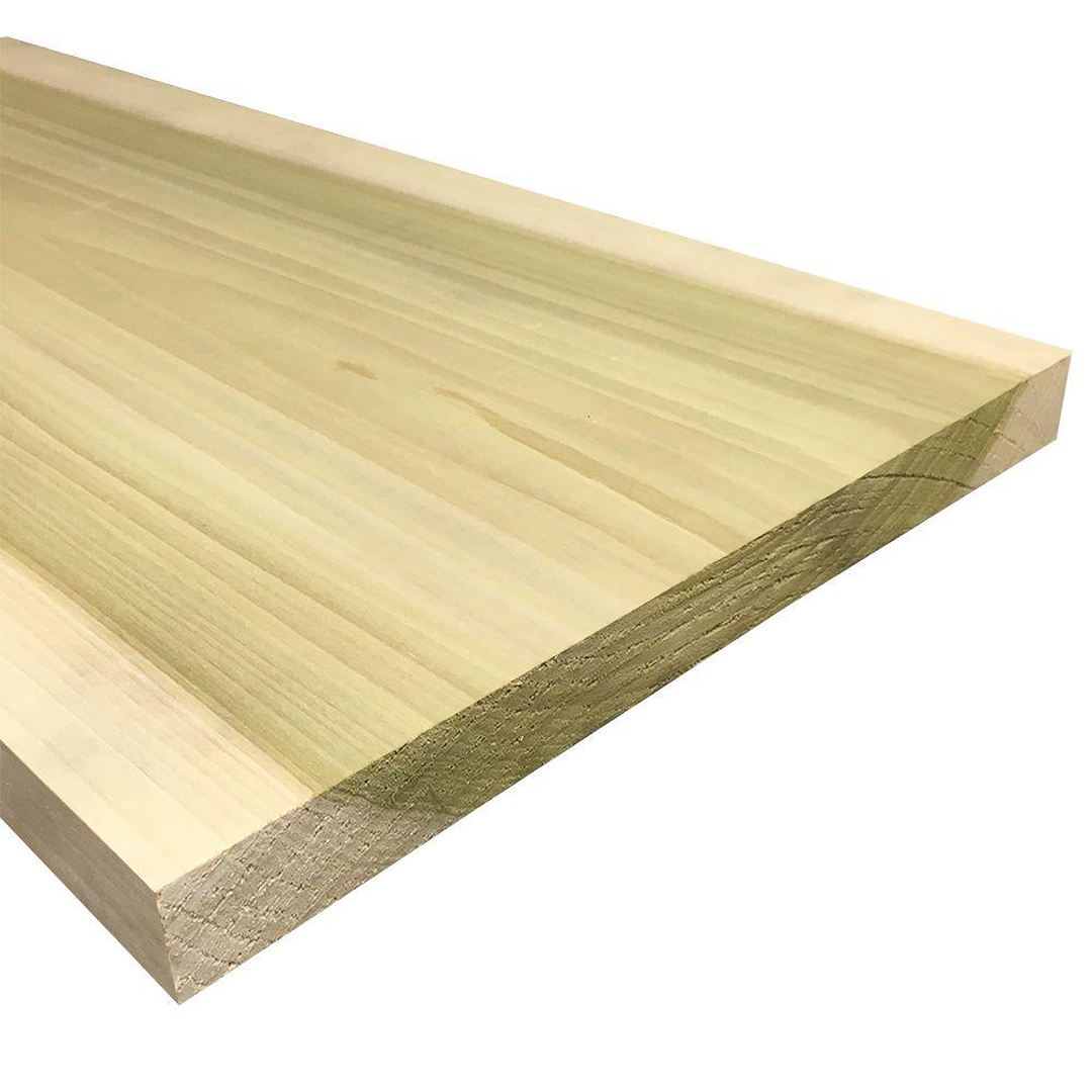 Smooth poplar wood board with S4S finish, ideal for home improvement and woodworking projects